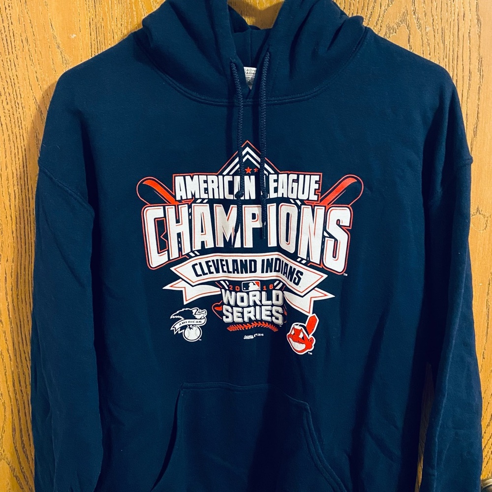 Cleveland Indians American League Champions Hoodie - Dark Blue